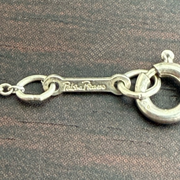 Tiffany Silver 925 Paloma Picasso Kiss “X” Pendant Necklace 16” Classic Love - Picture 5 of 5